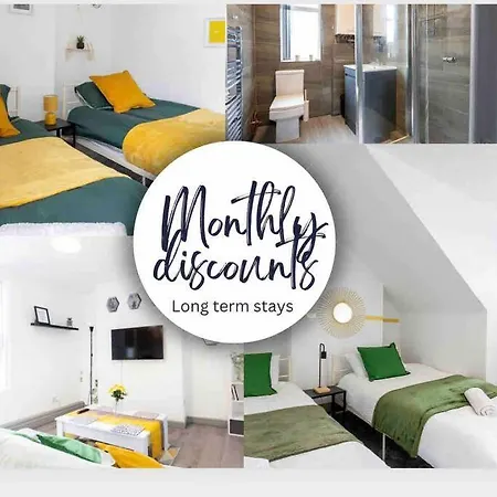Large Flat, Corporate Stay, Free Parking, Long Term Discount شقة *